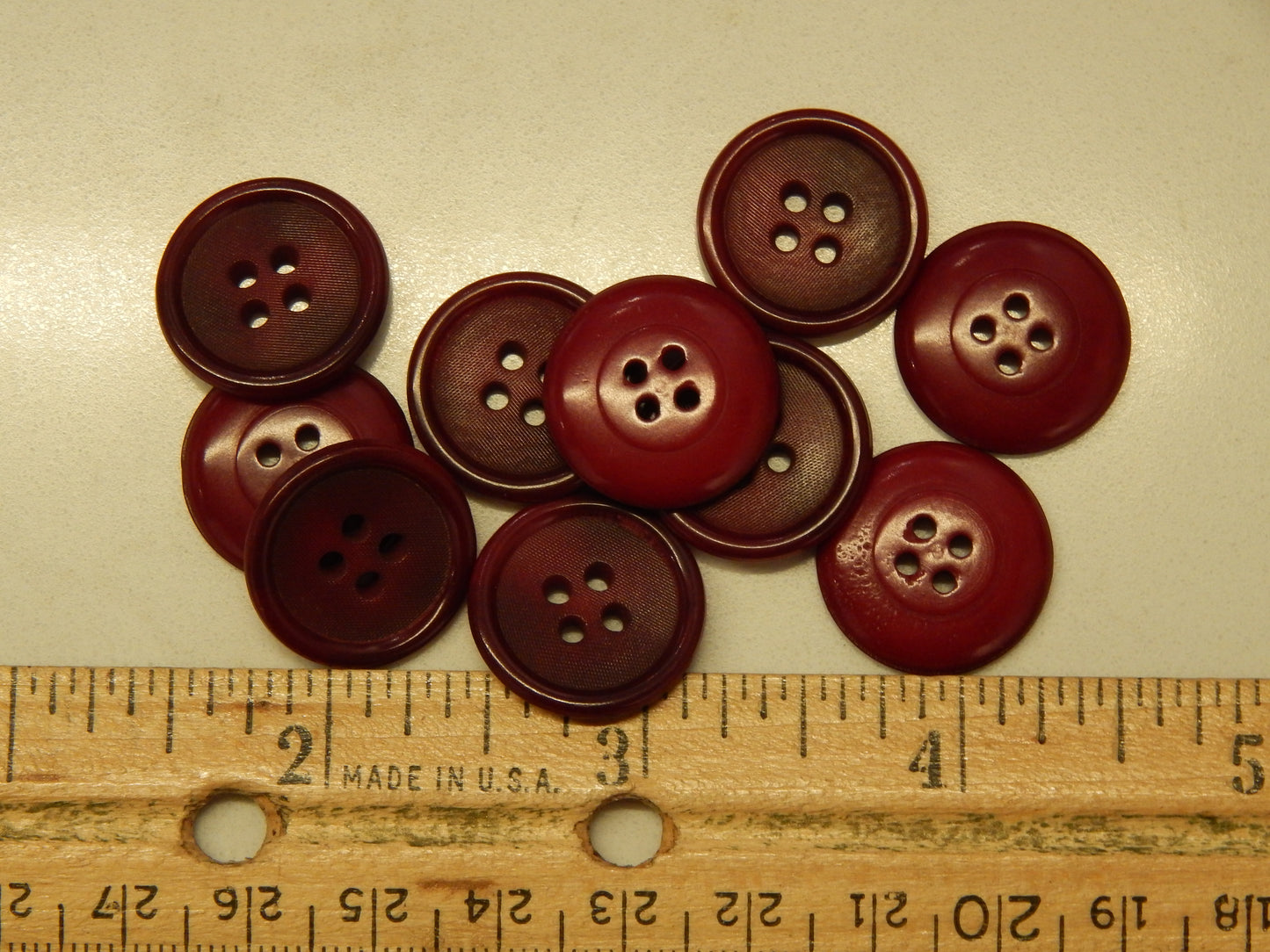 Dark Red Marbled Buttons