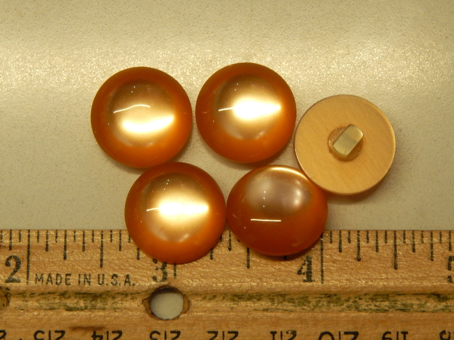 Orange Moonstone Buttons