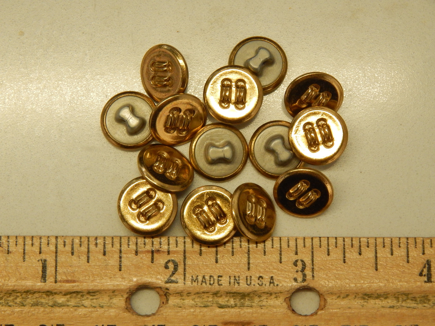 Gold Stitched Buttons