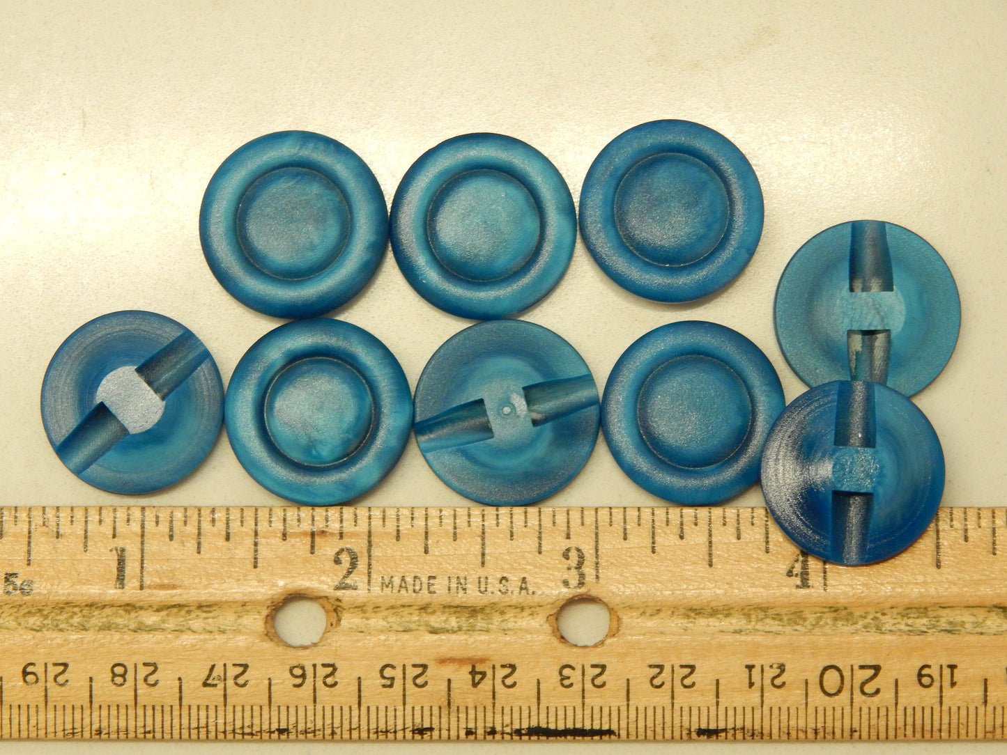 Shimmery Lapis Blue Buttons