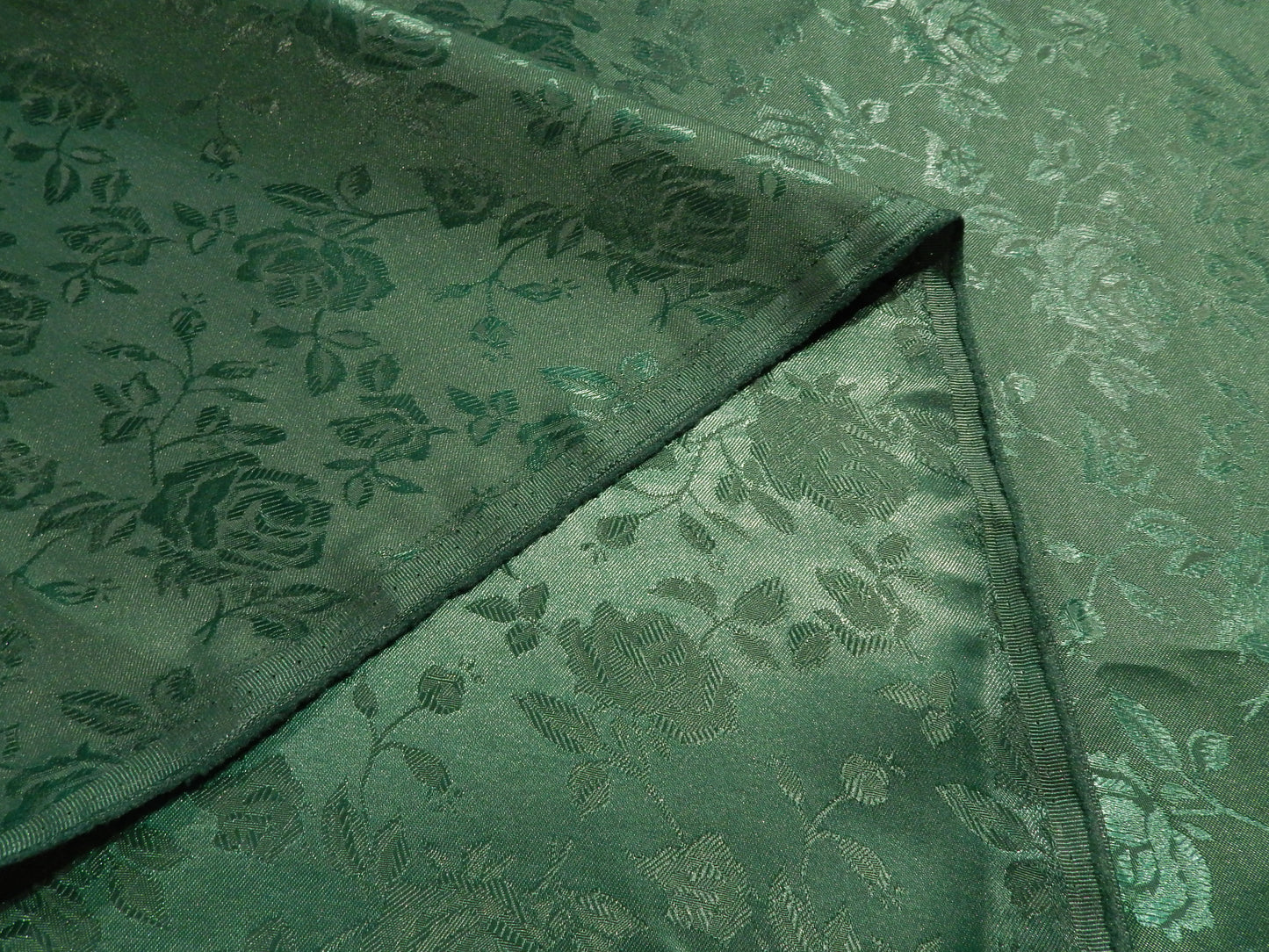 Dark Green Rose Jacquard