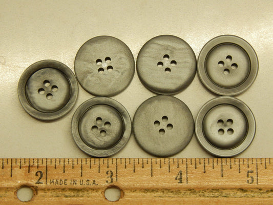 Shimmery Round Grey Buttons