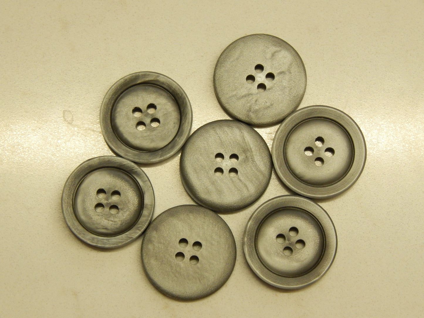 Shimmery Round Grey Buttons