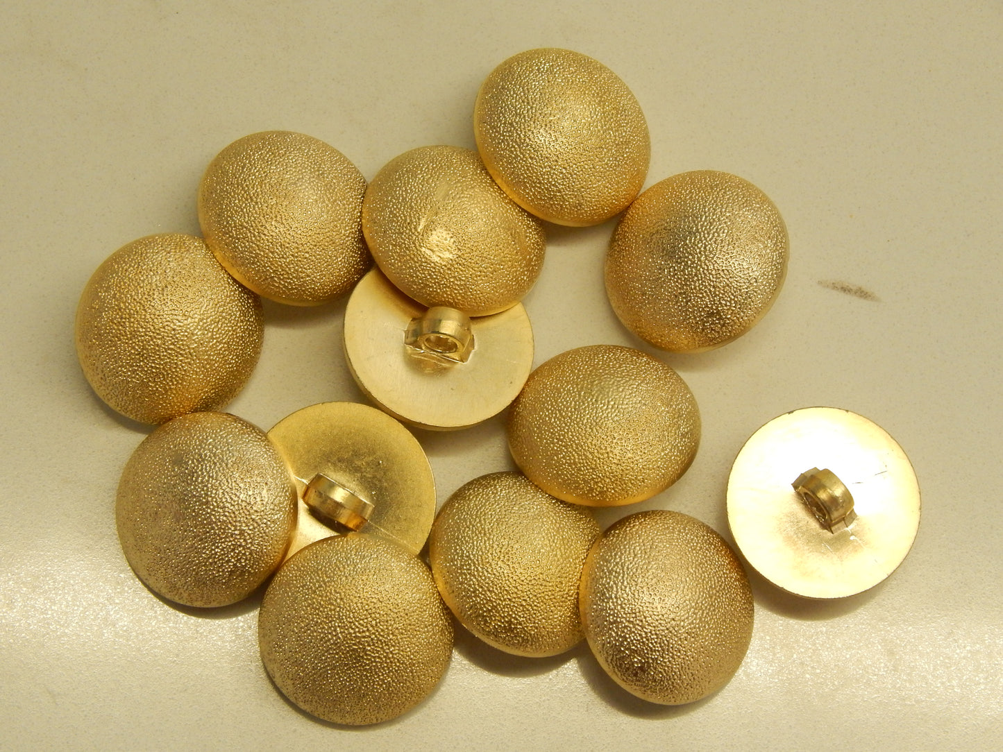 Gold Dimpled Buttons - 1"