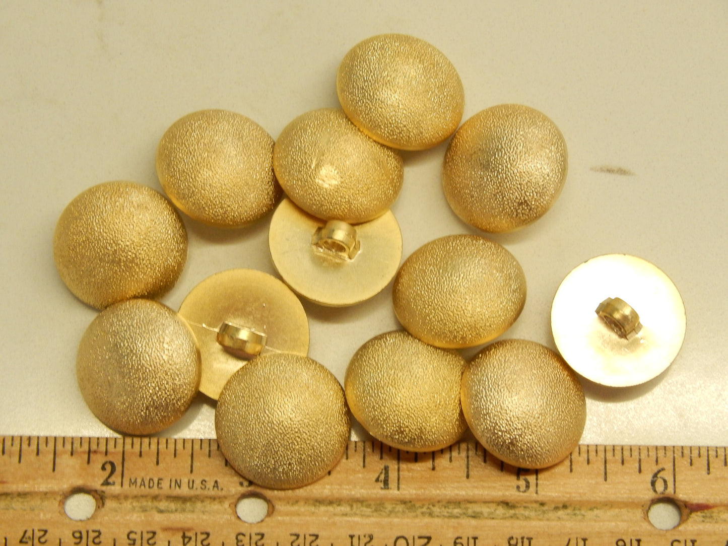 Gold Dimpled Buttons - 1"