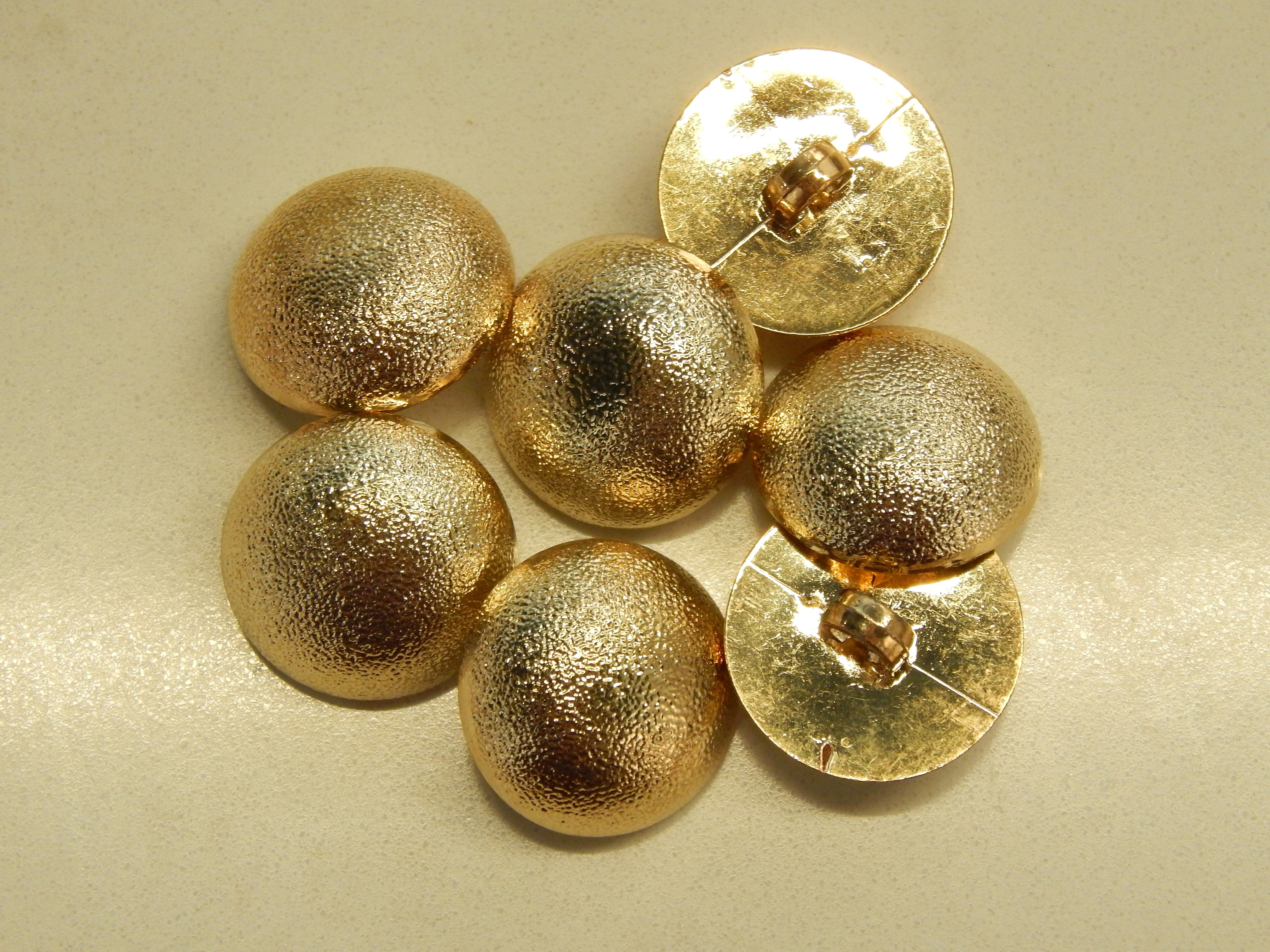 Gold Dimpled Buttons - 7/8