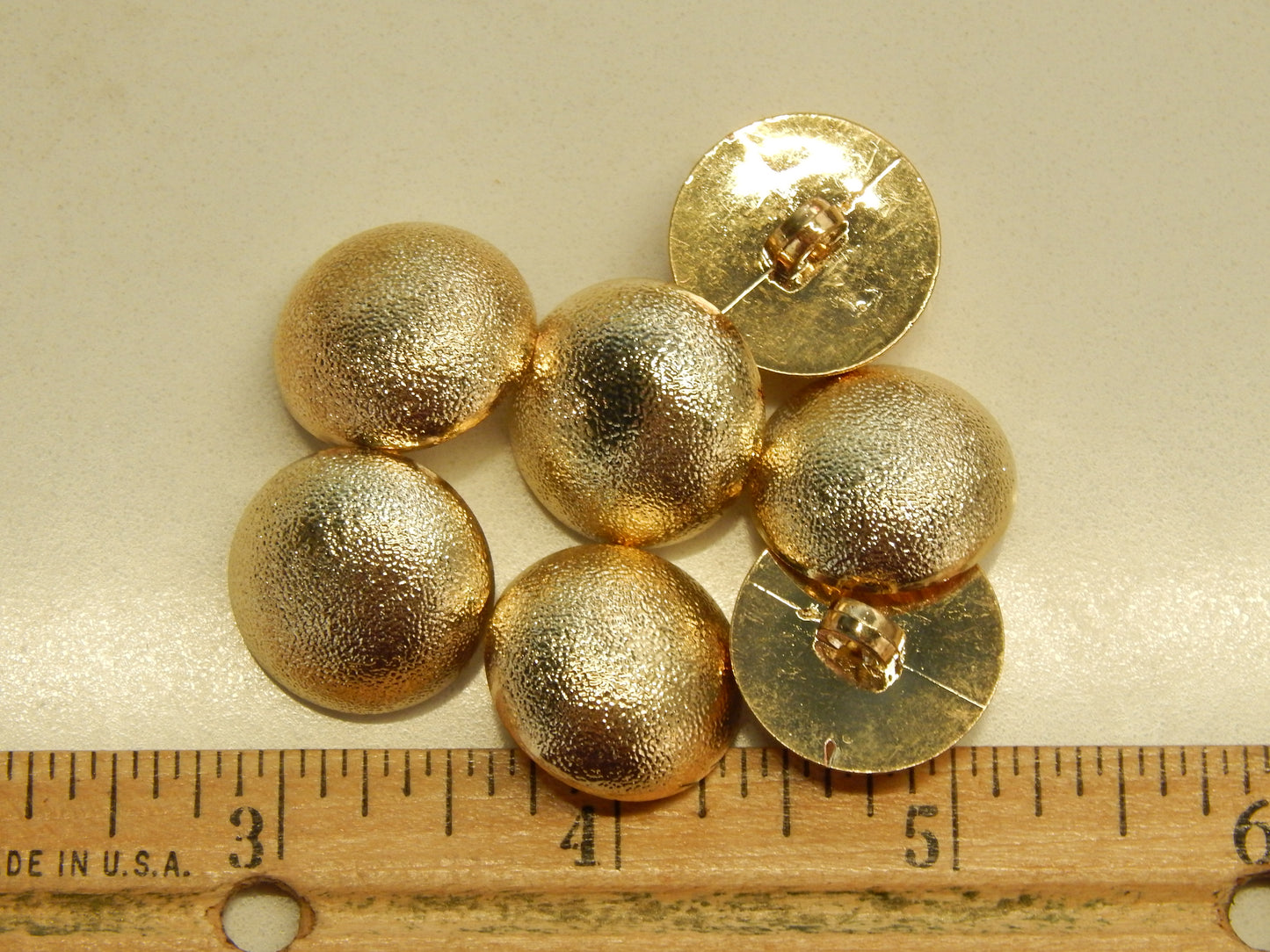 Gold Dimpled Buttons - 7/8"