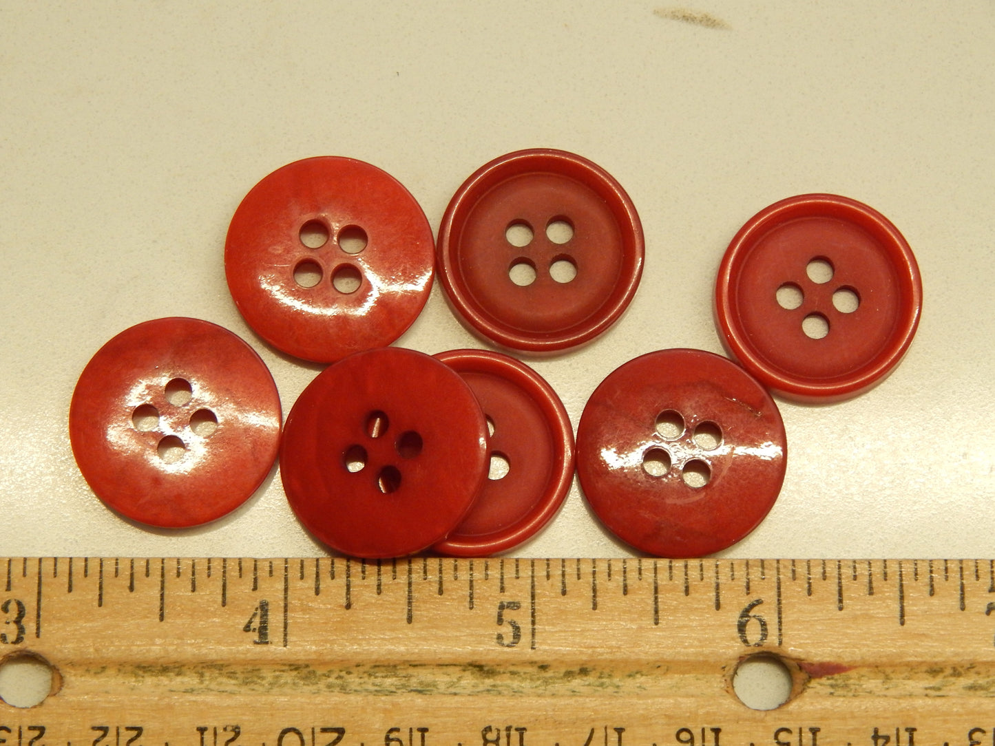 Red Rimmed Buttons