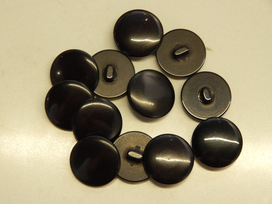 Black Round Shank Buttons