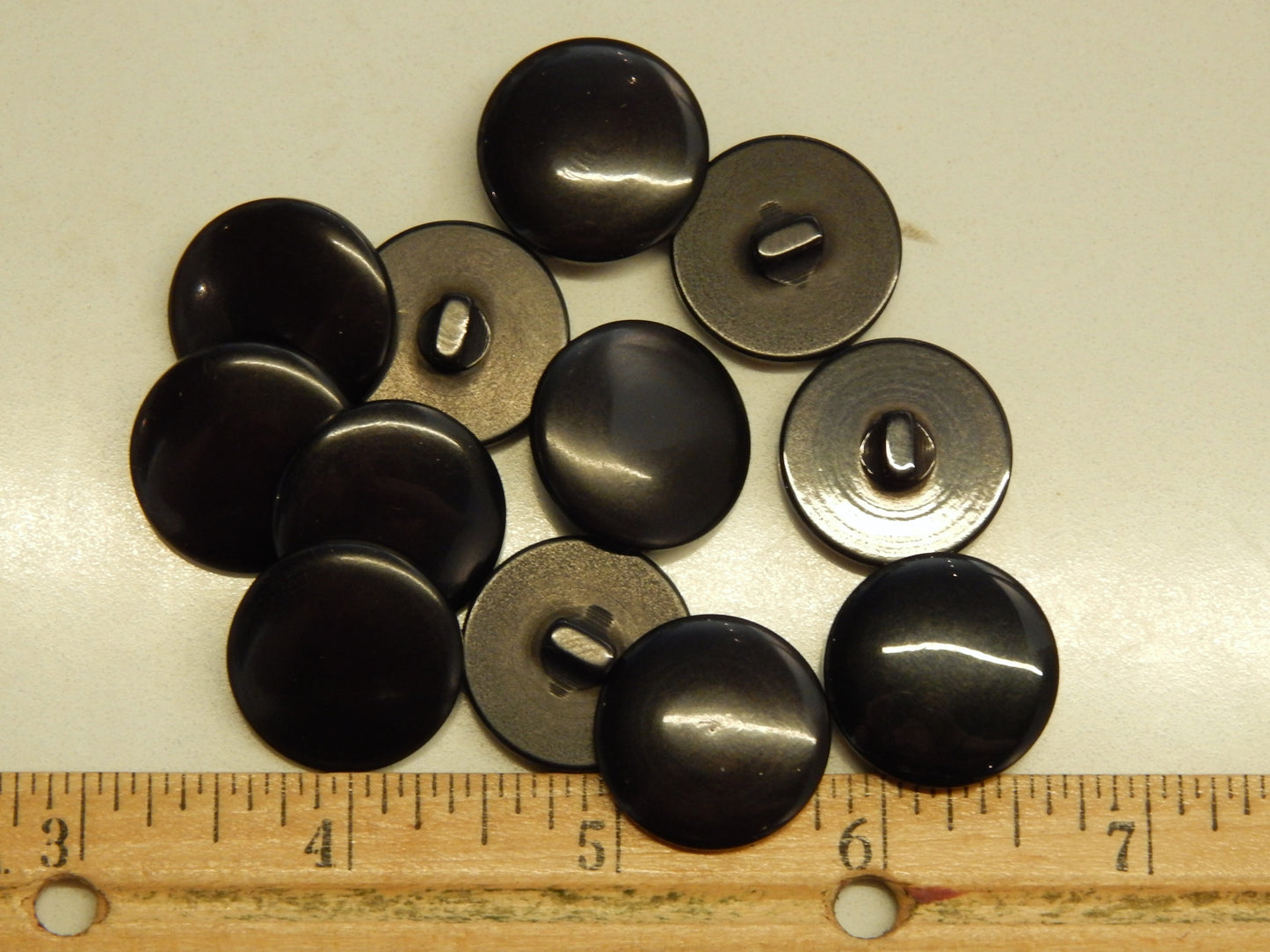 Black Round Shank Buttons