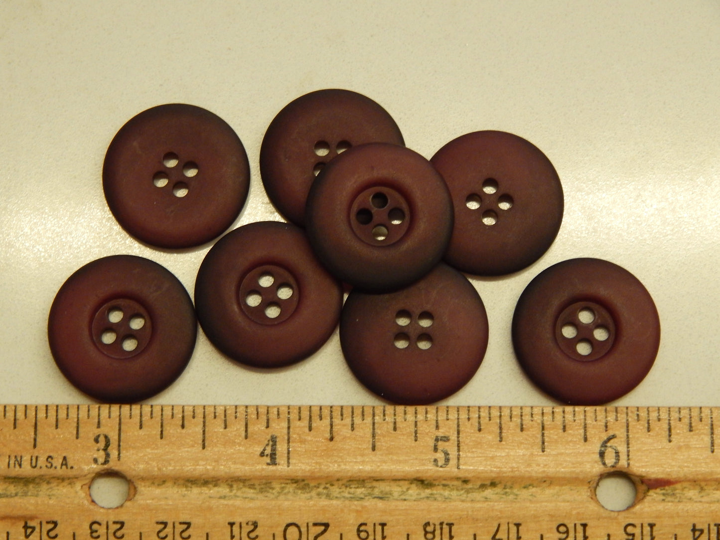 Deep Maroon 4-Hole Buttons