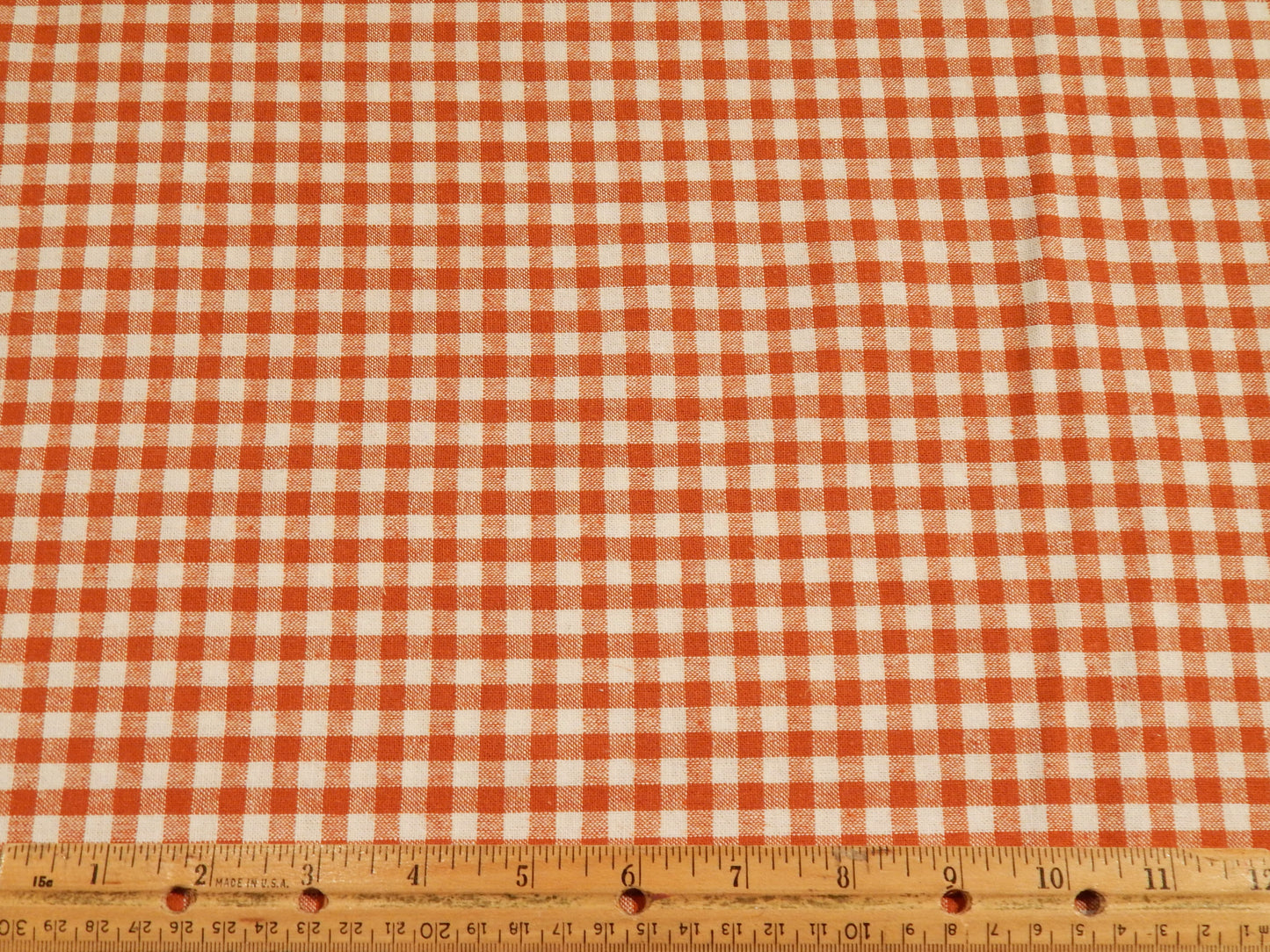 Strawberry Red Gingham Linen Blend - Robert Kaufman