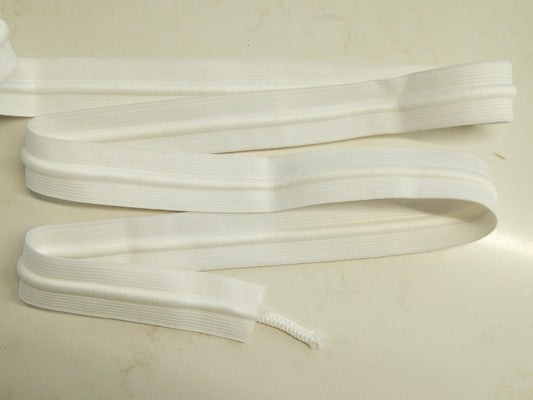 Waistband Elastic w/ Drawstring (1.25") - White - By the Yard