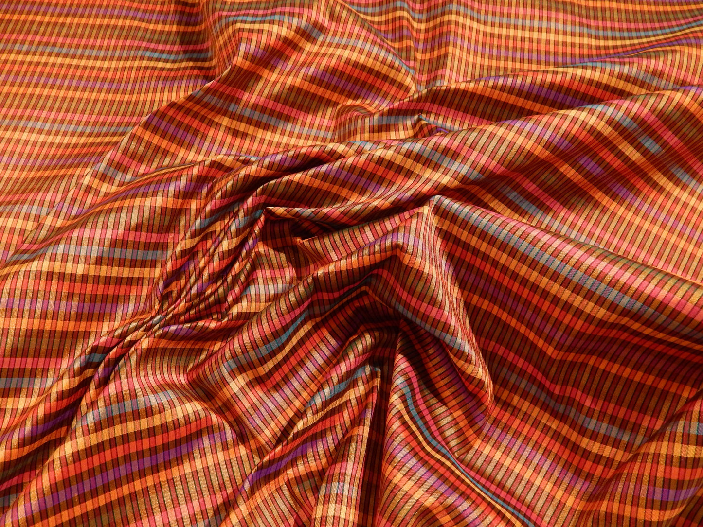 Silken Sunset Striped Taffeta