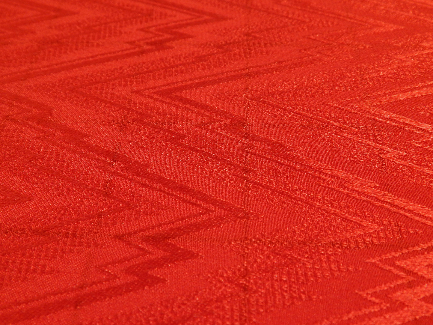 Red Rouge Martini Chevron Crepe Silk