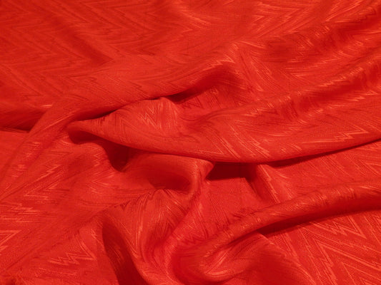 Red Rouge Martini Chevron Crepe Silk