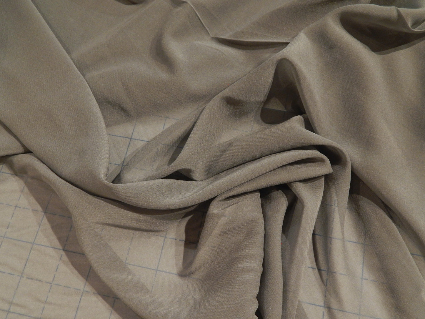 grey silk chiffon fabric