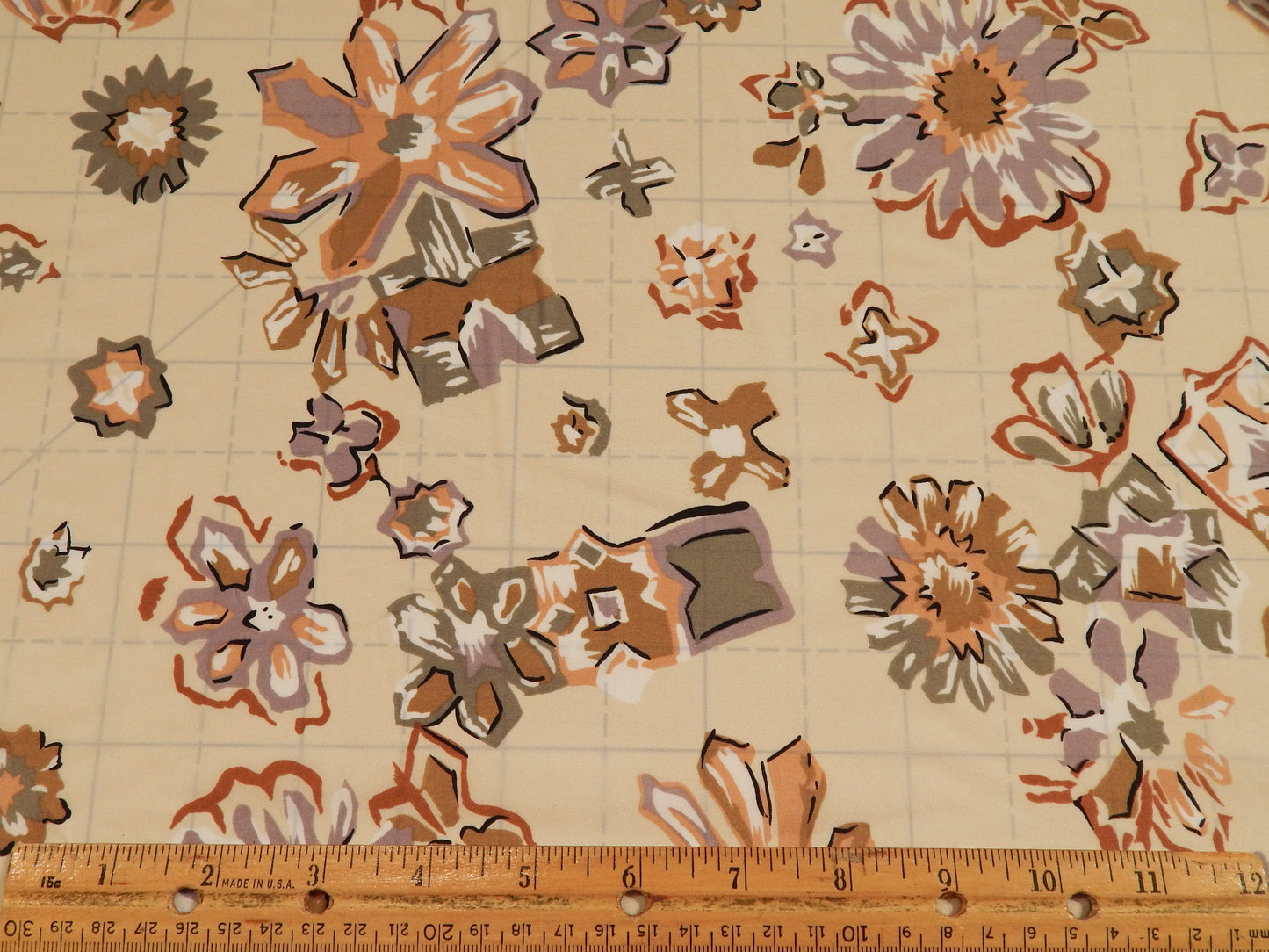 Earthen Flowers Japanese Poly Sateen