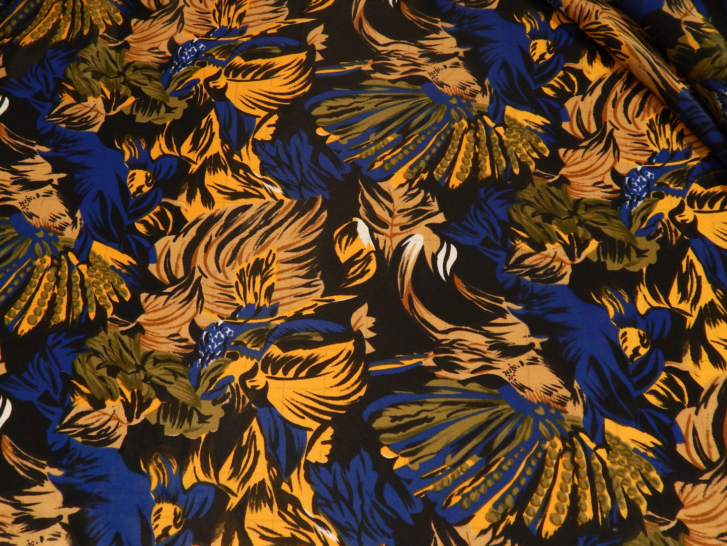 Jungle at Midnight Poly Sateen