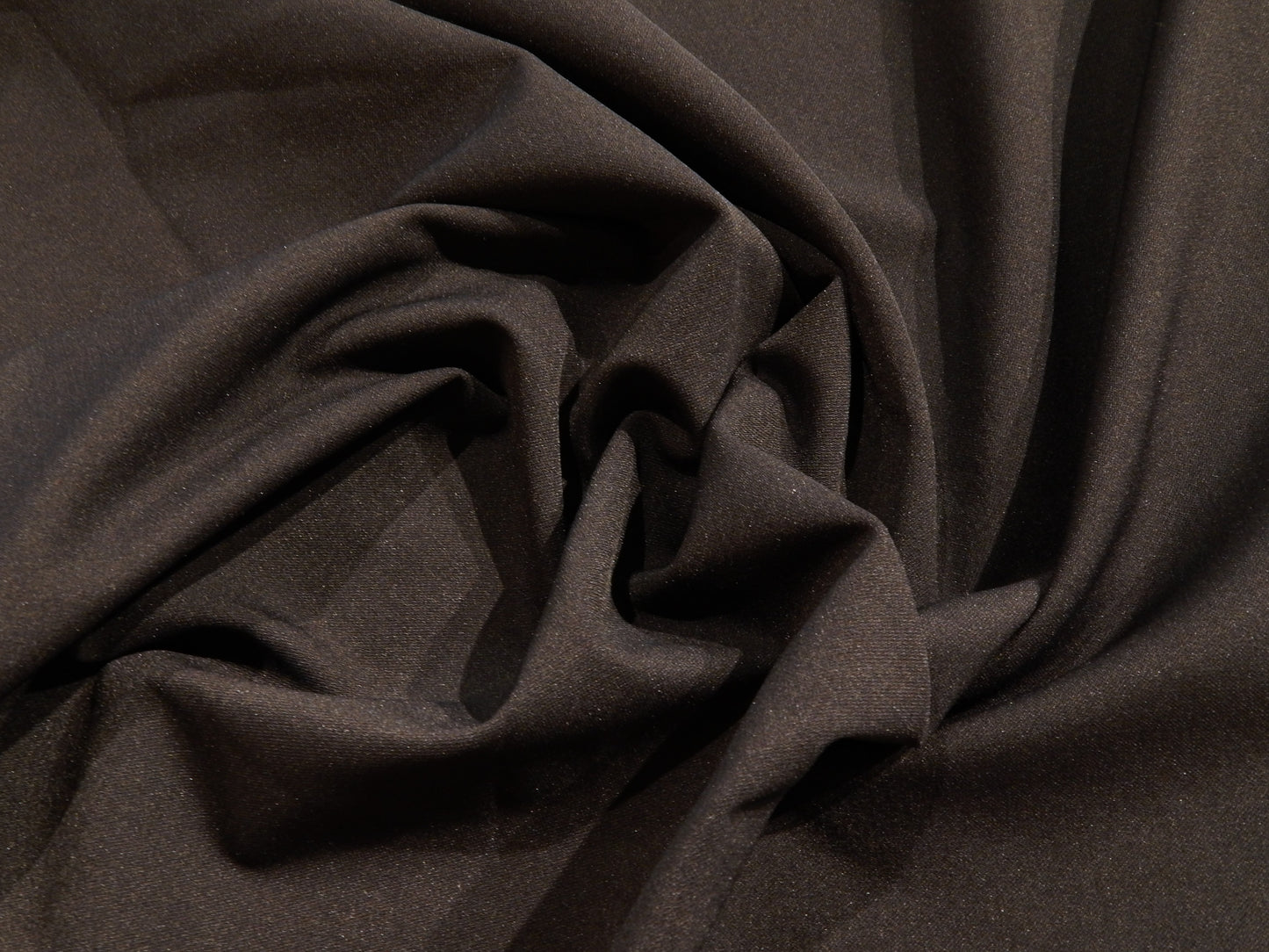 Black Linen Crinkle Poplin