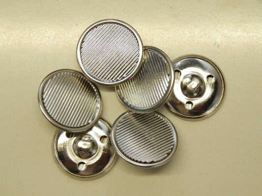 Silver Striped Blazer Buttons