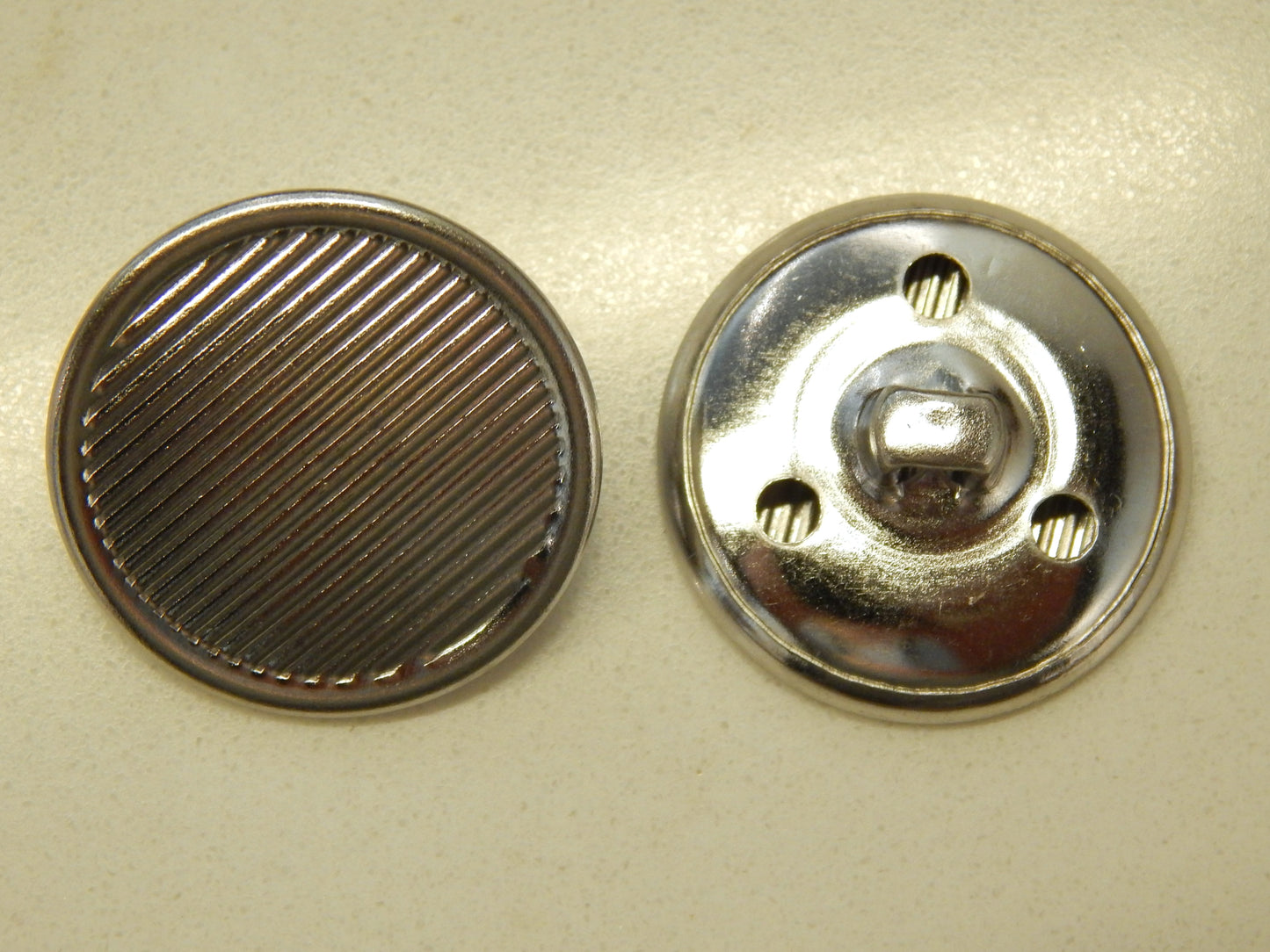 Silver Striped Blazer Buttons