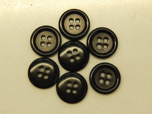 Darkest Navy Corozo Buttons