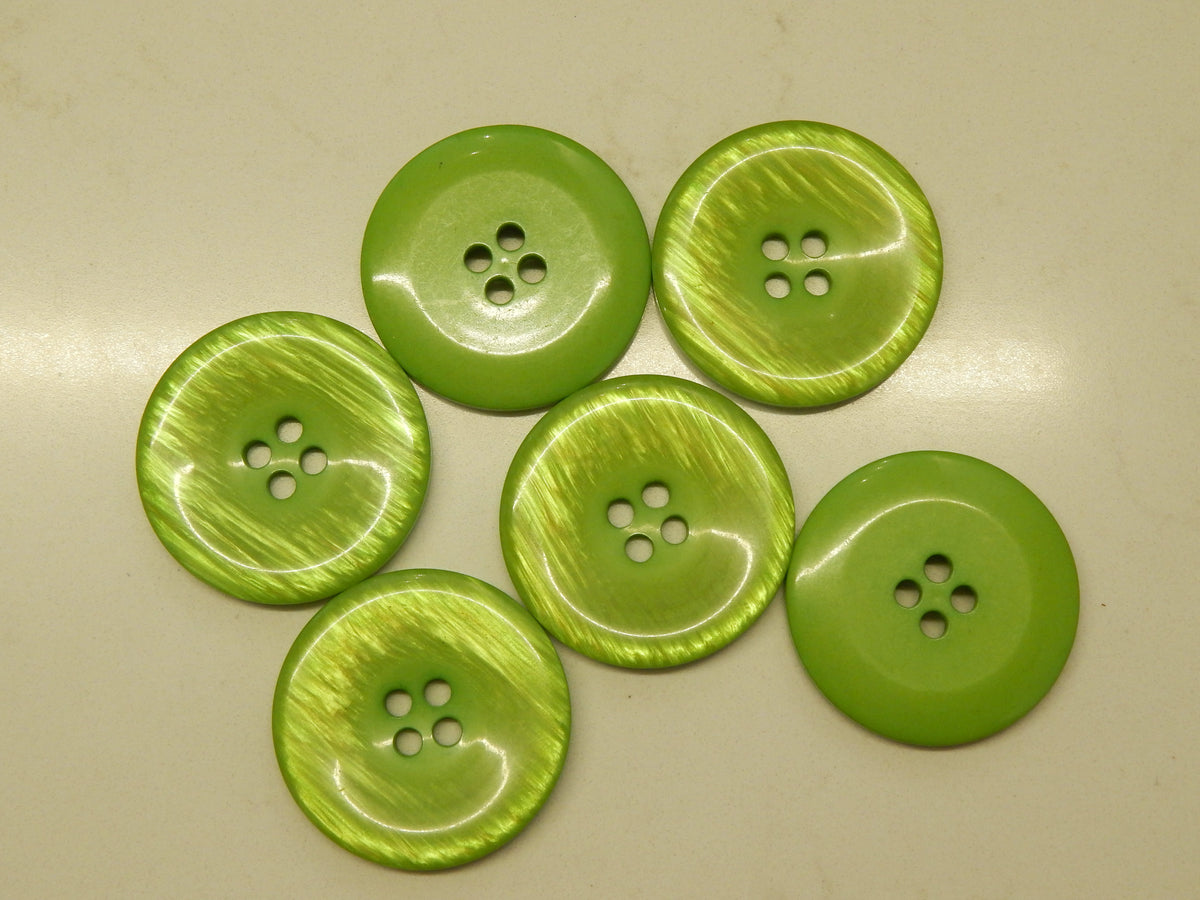 Lime Color Button Shimmery Dark Lime Green Buttons - 3/4