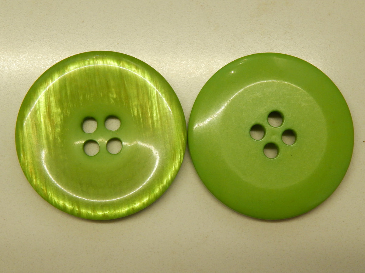 Lime Color Button Shimmery Dark Lime Green Buttons - 3/4