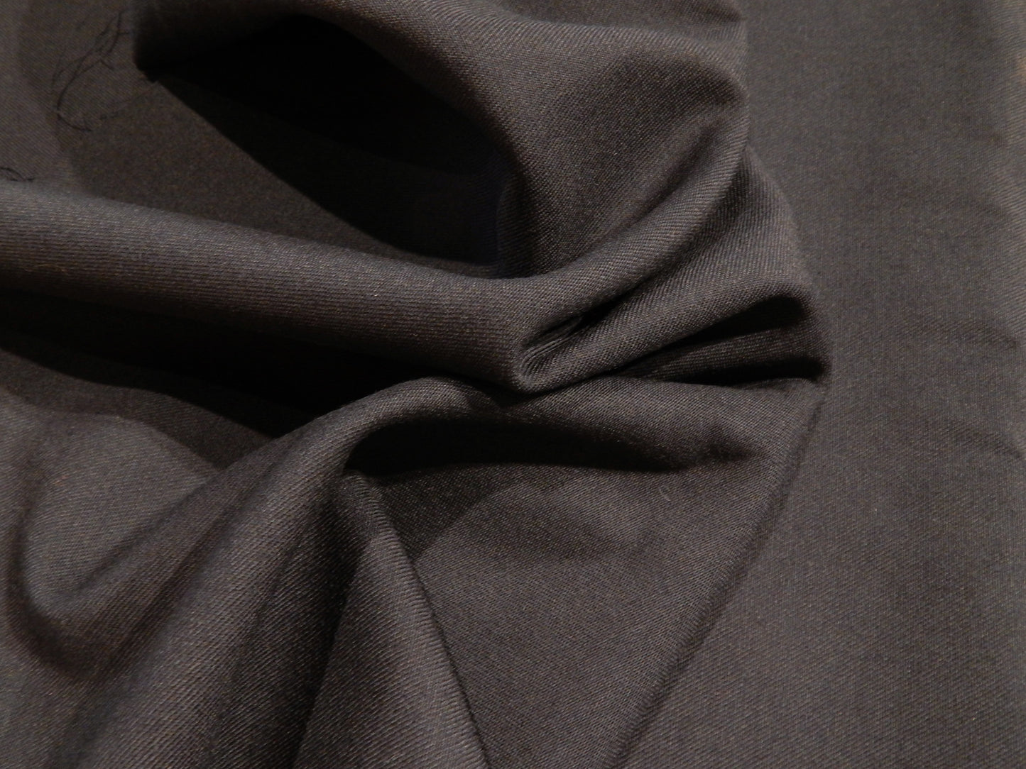 Dark Navy Wool Twill - Remnant