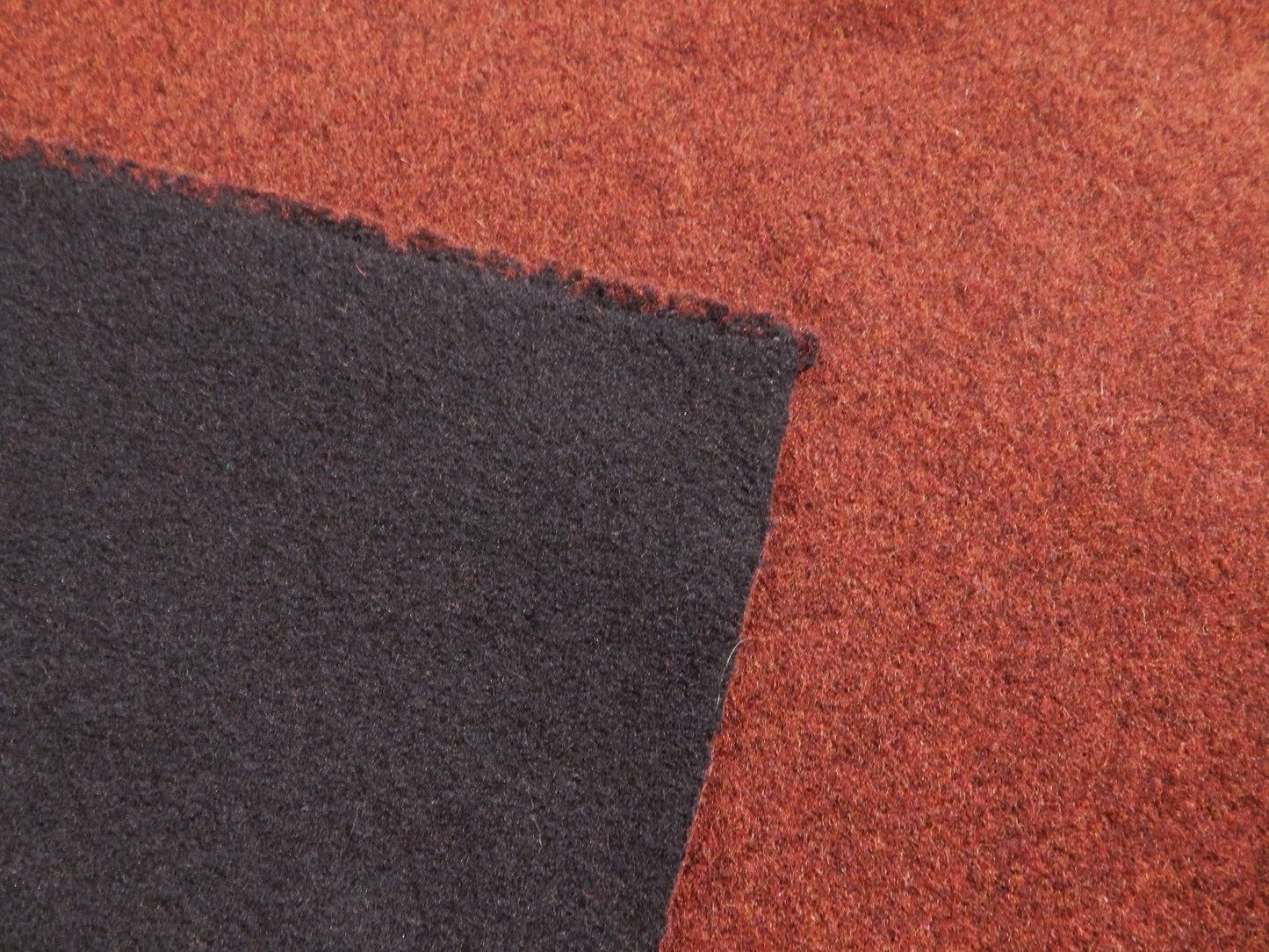 Maroon and Black Double Wool - Remnant