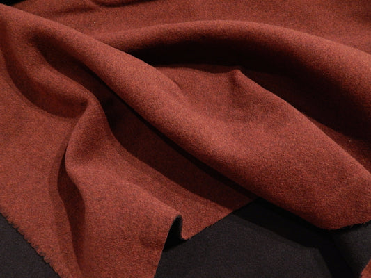 Maroon and Black Double Wool - Remnant