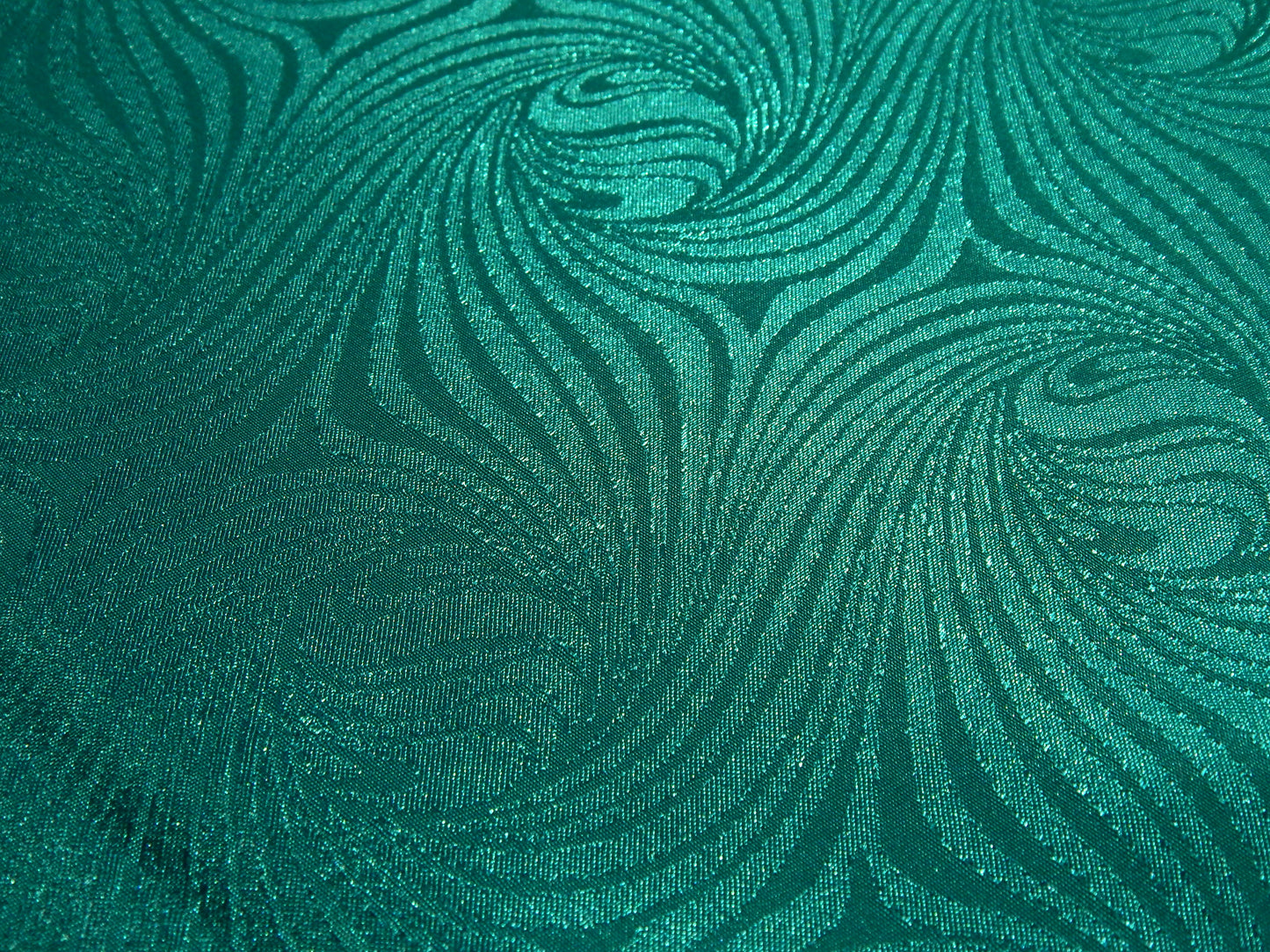 Sea Green Embossed Swirl Jacquard