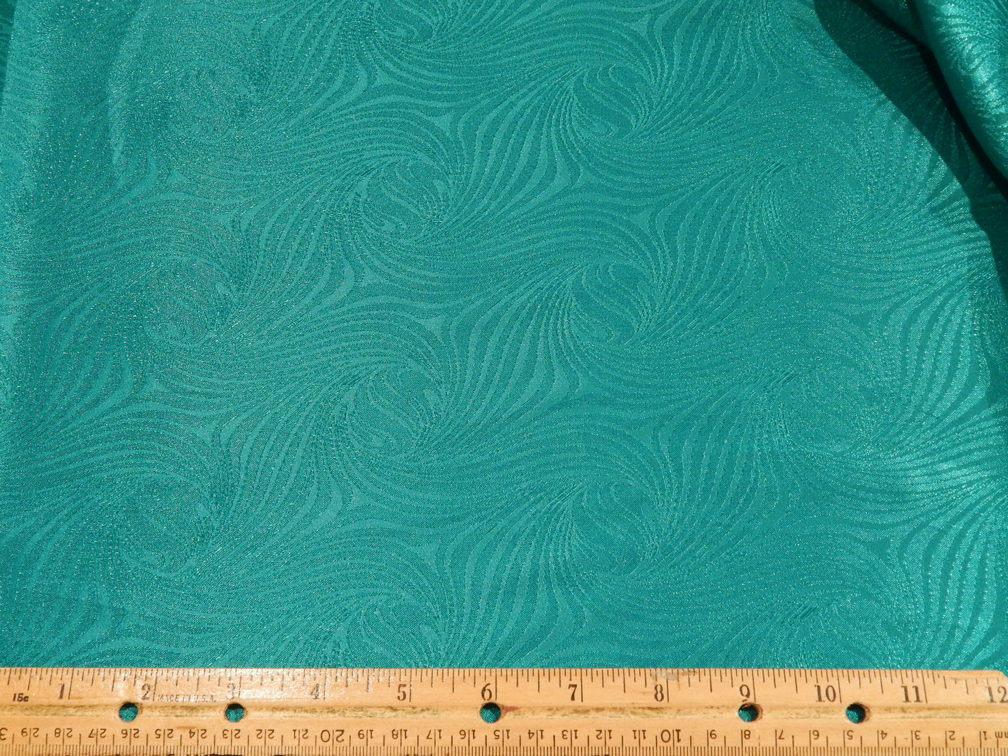 Sea Green Embossed Swirl Jacquard