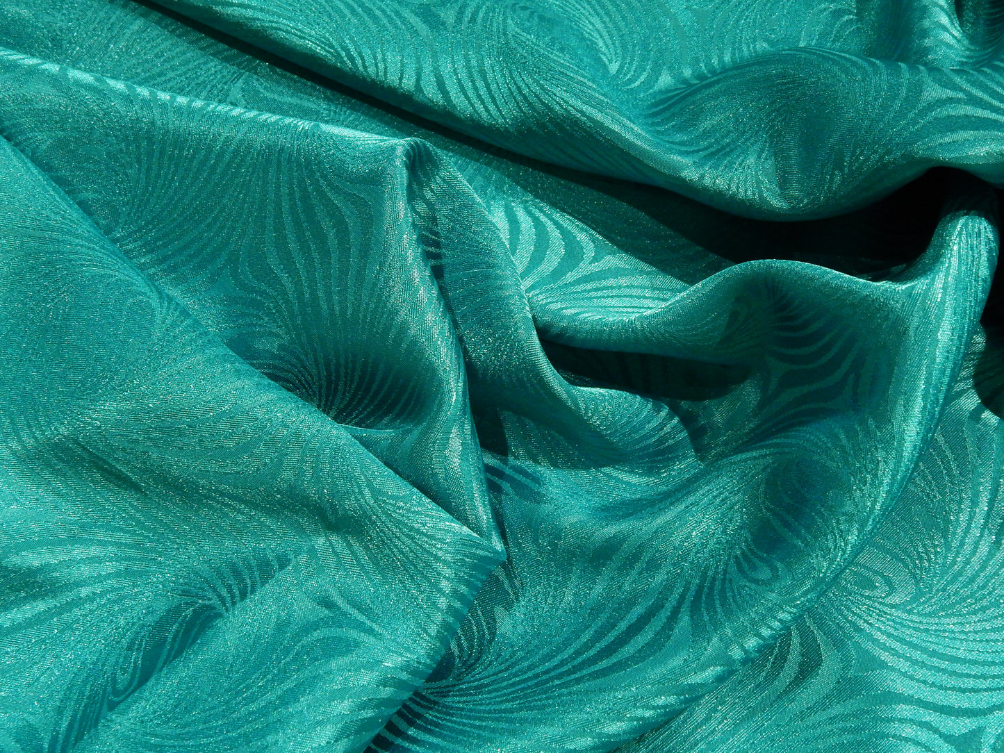 Sea Green Embossed Swirl Jacquard