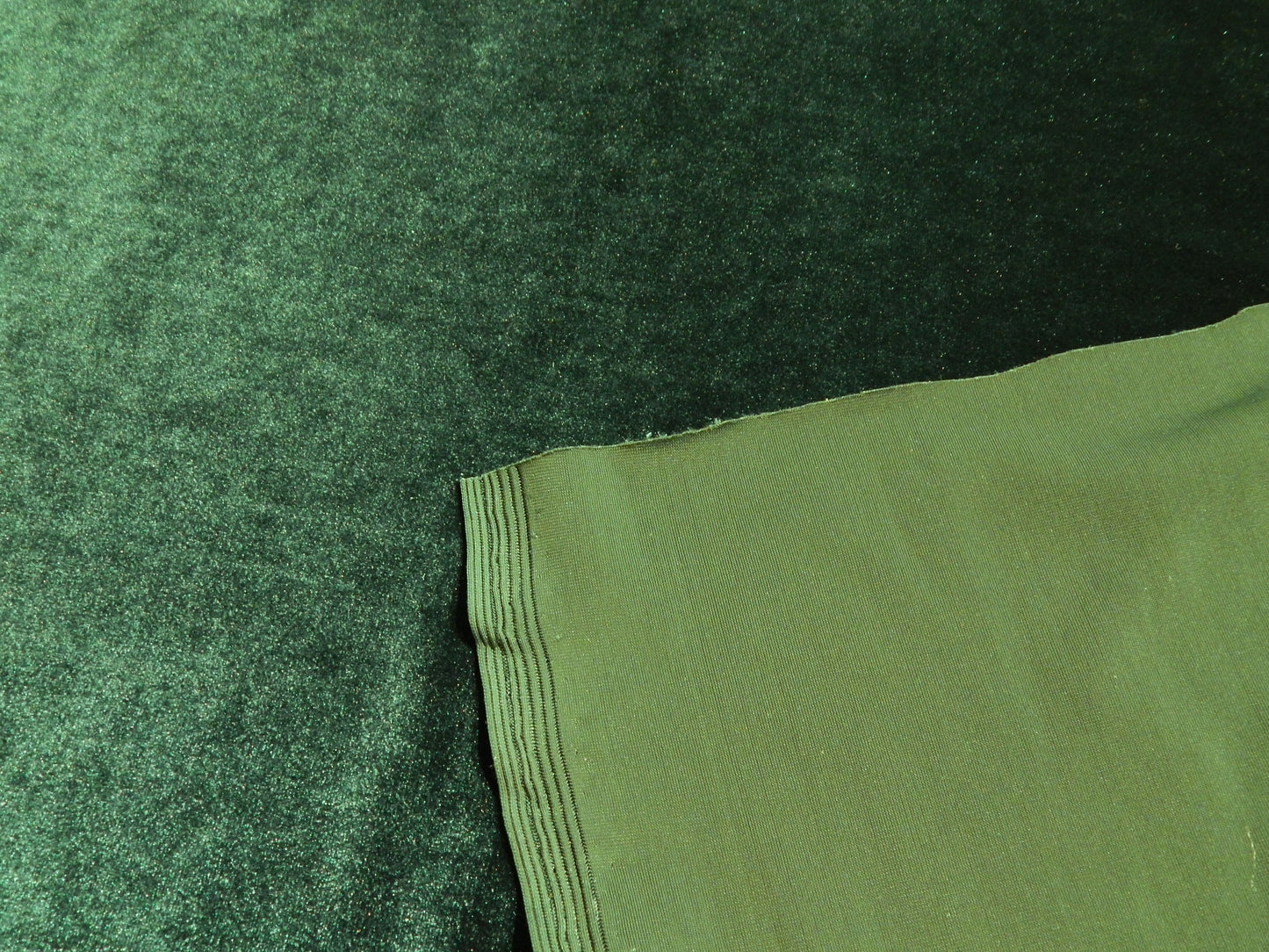 Dark Green Stretch Velvet