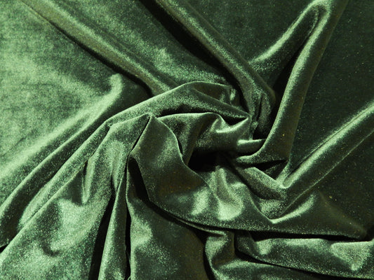 Dark Green Stretch Velvet