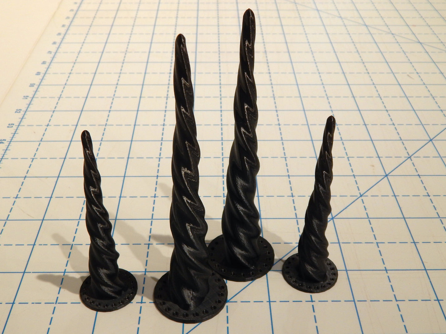 Sleek Black Unicorn Horns - Sew On!