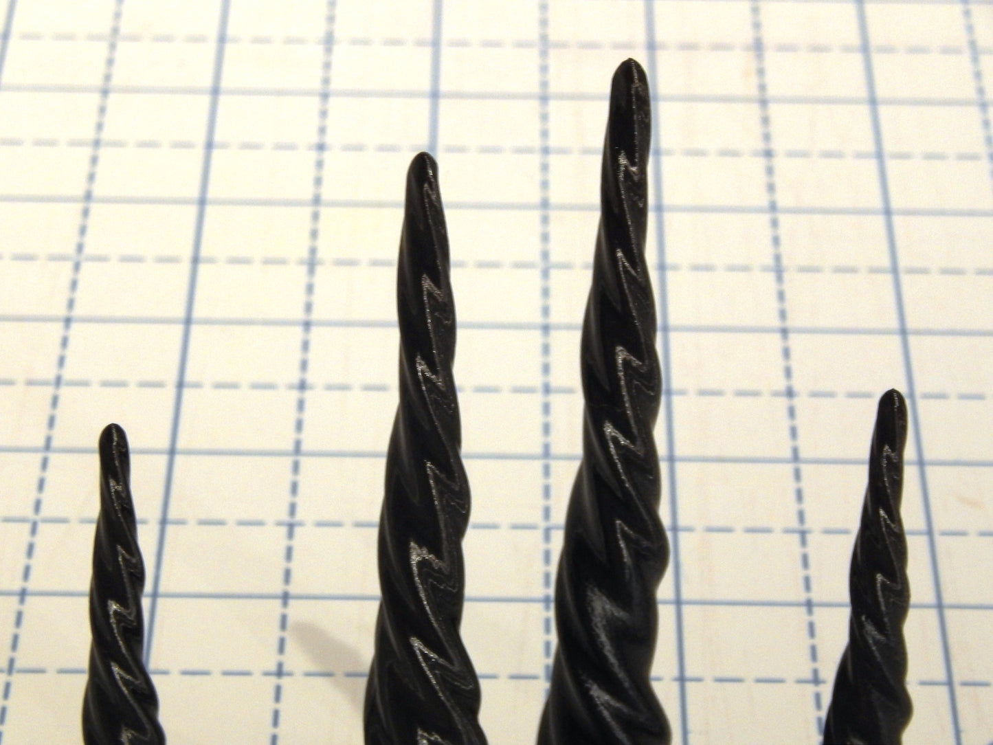 Sleek Black Unicorn Horns - Sew On!