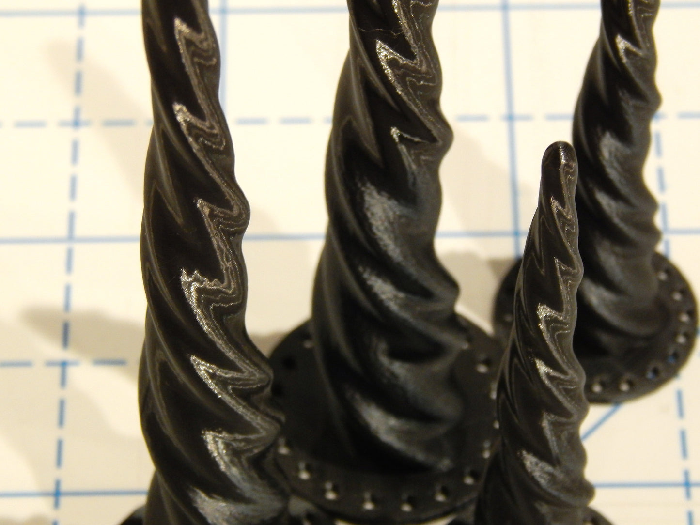 Sleek Black Unicorn Horns - Sew On!