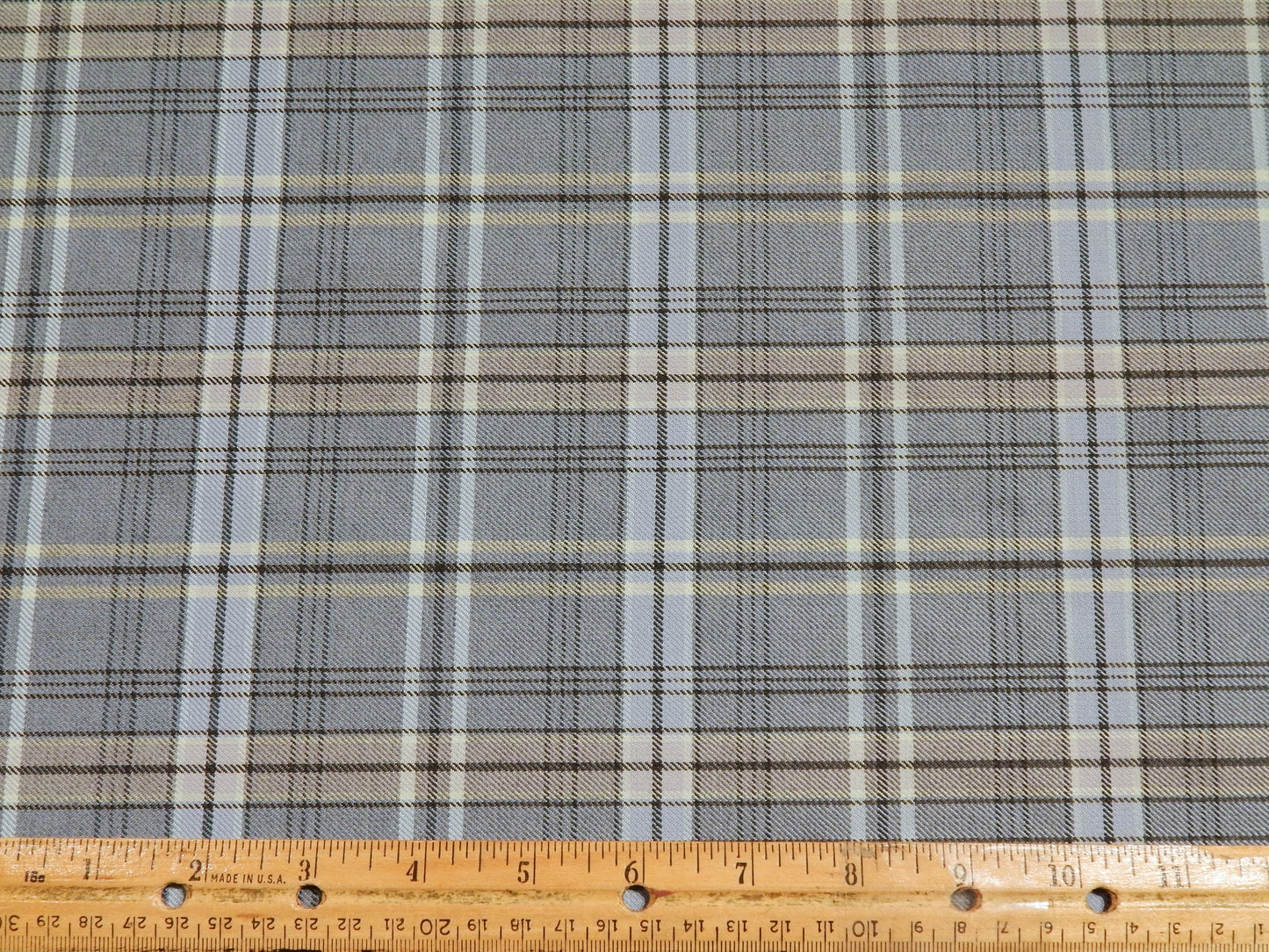 Japanese Crystal Blue Wool Plaid