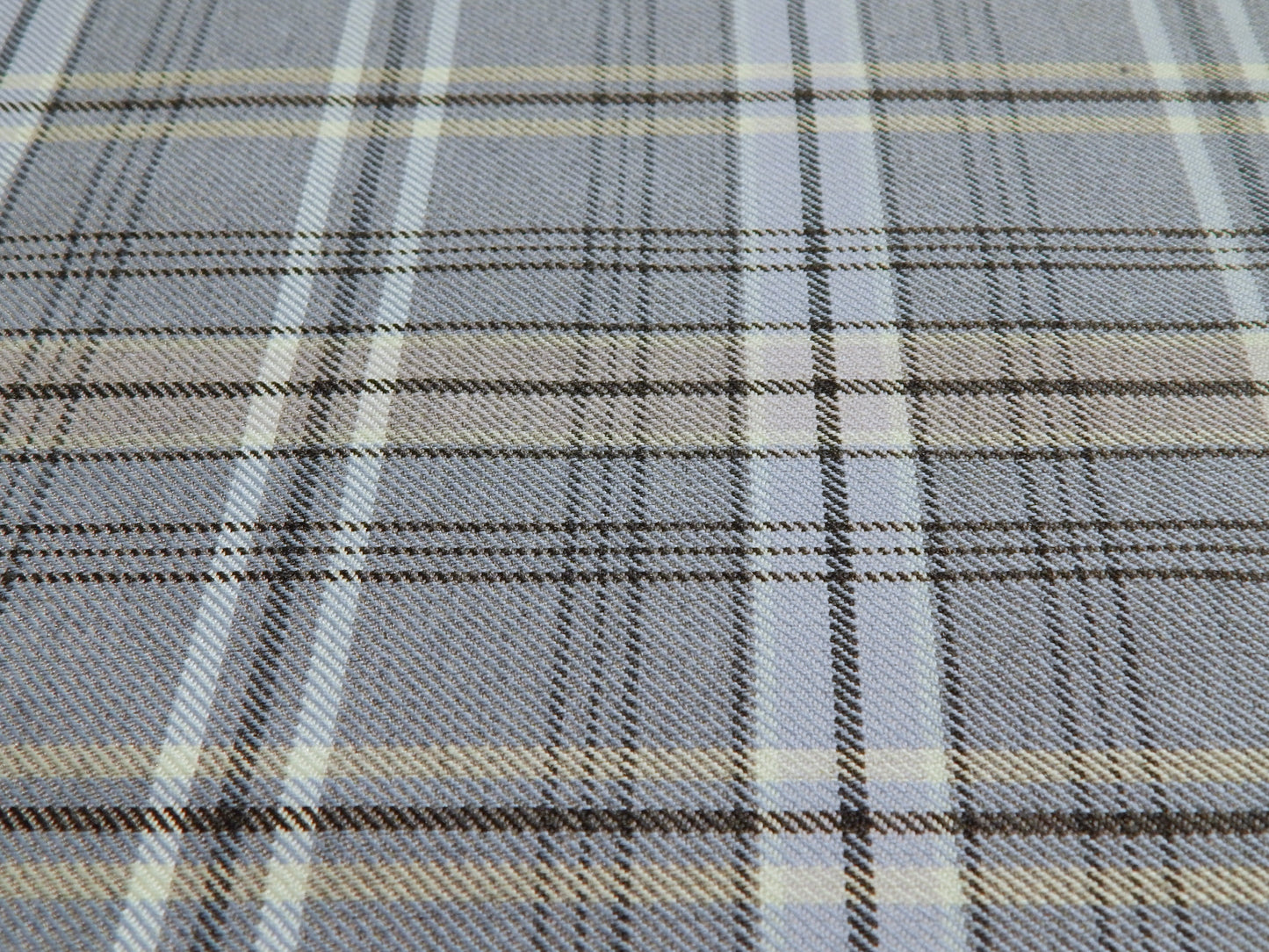 Japanese Crystal Blue Wool Plaid