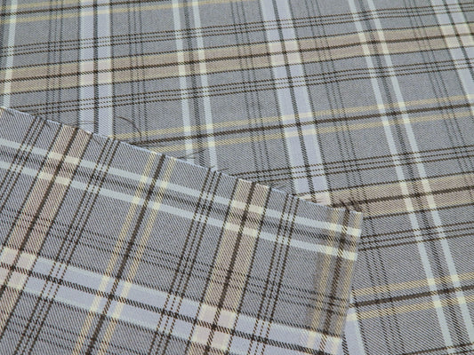 Japanese Crystal Blue Wool Plaid