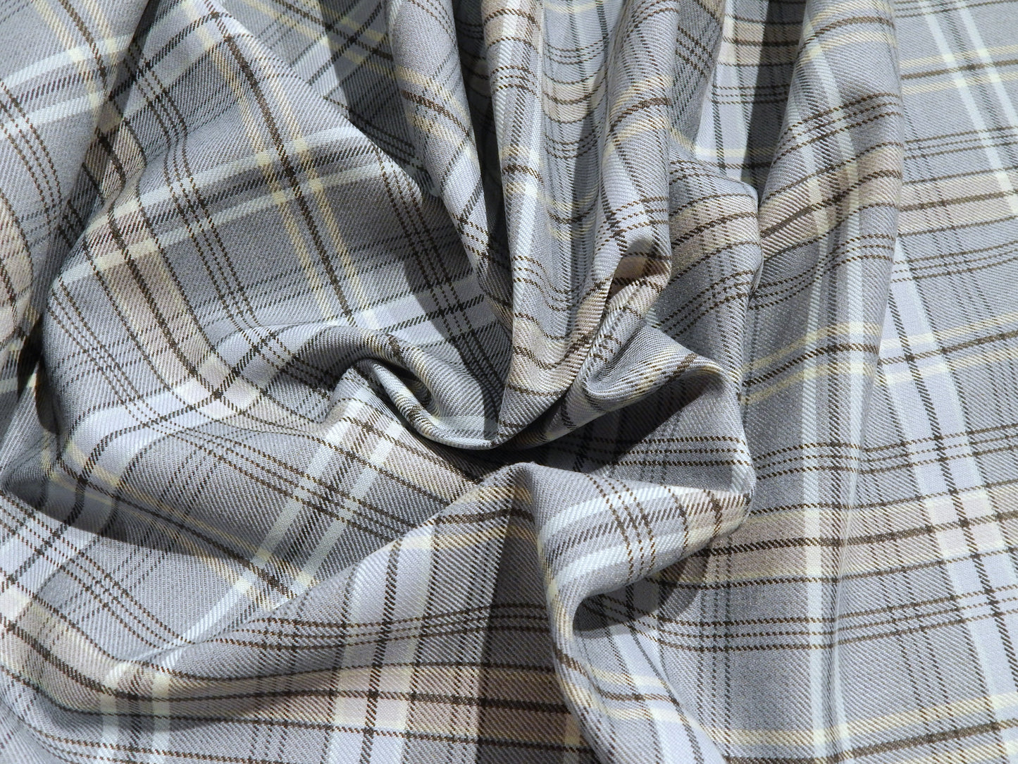 Japanese Crystal Blue Wool Plaid