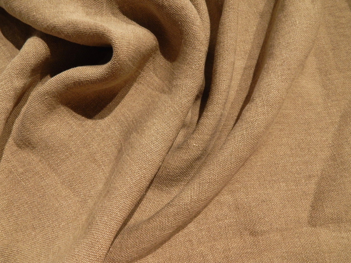 Heavy Tan Basket Weave Linen