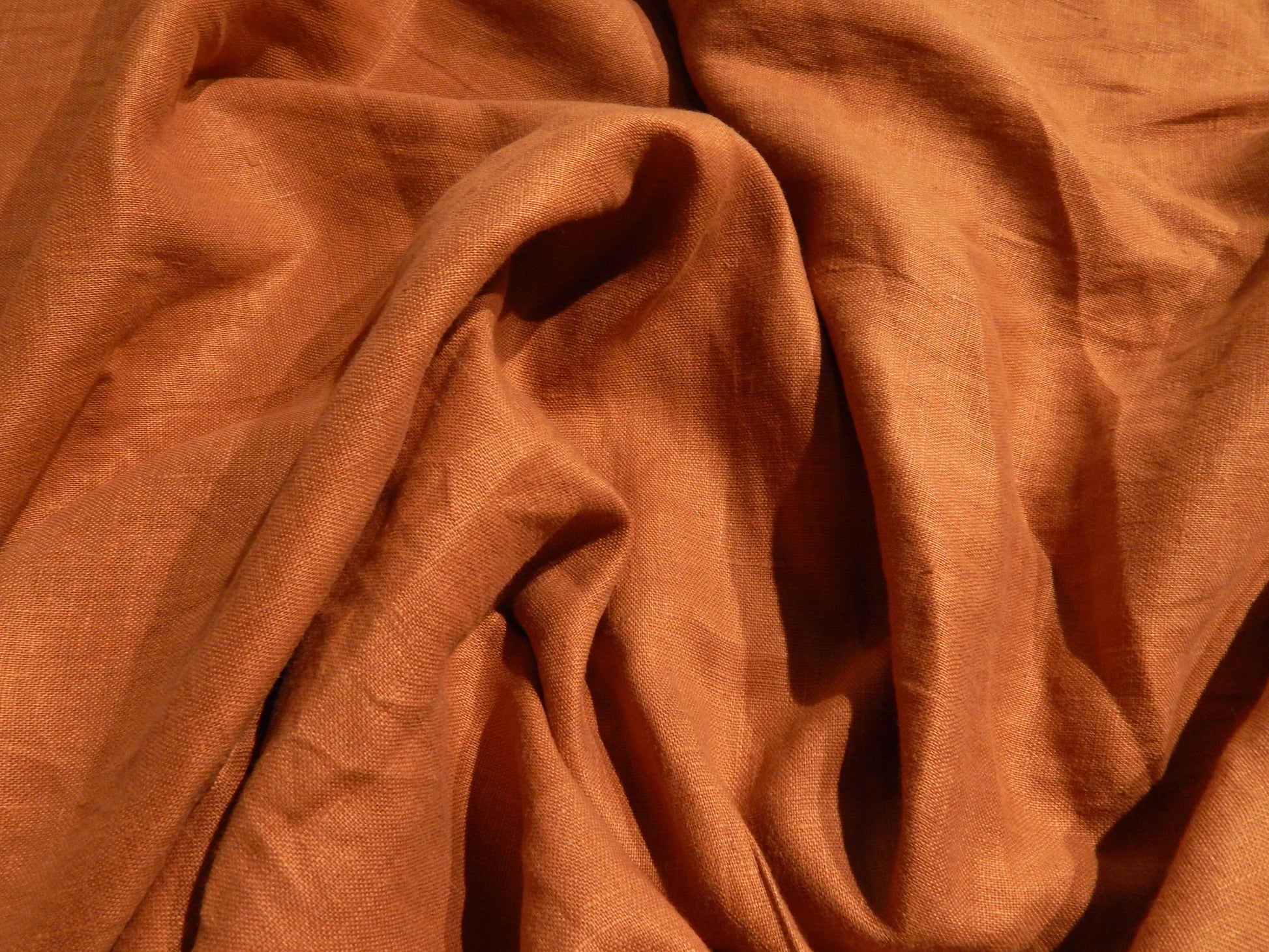 brown clay linen fabric