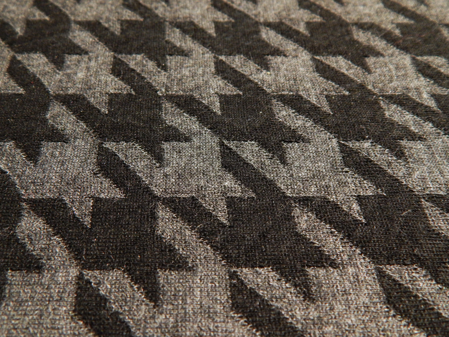 black and grey houndstooth fabric