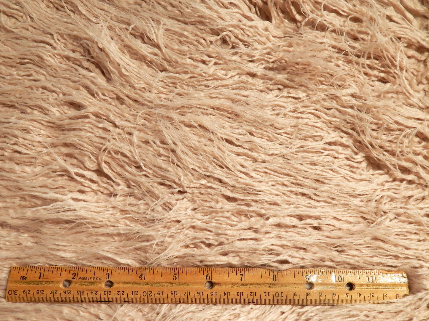 long fur light pink fabric