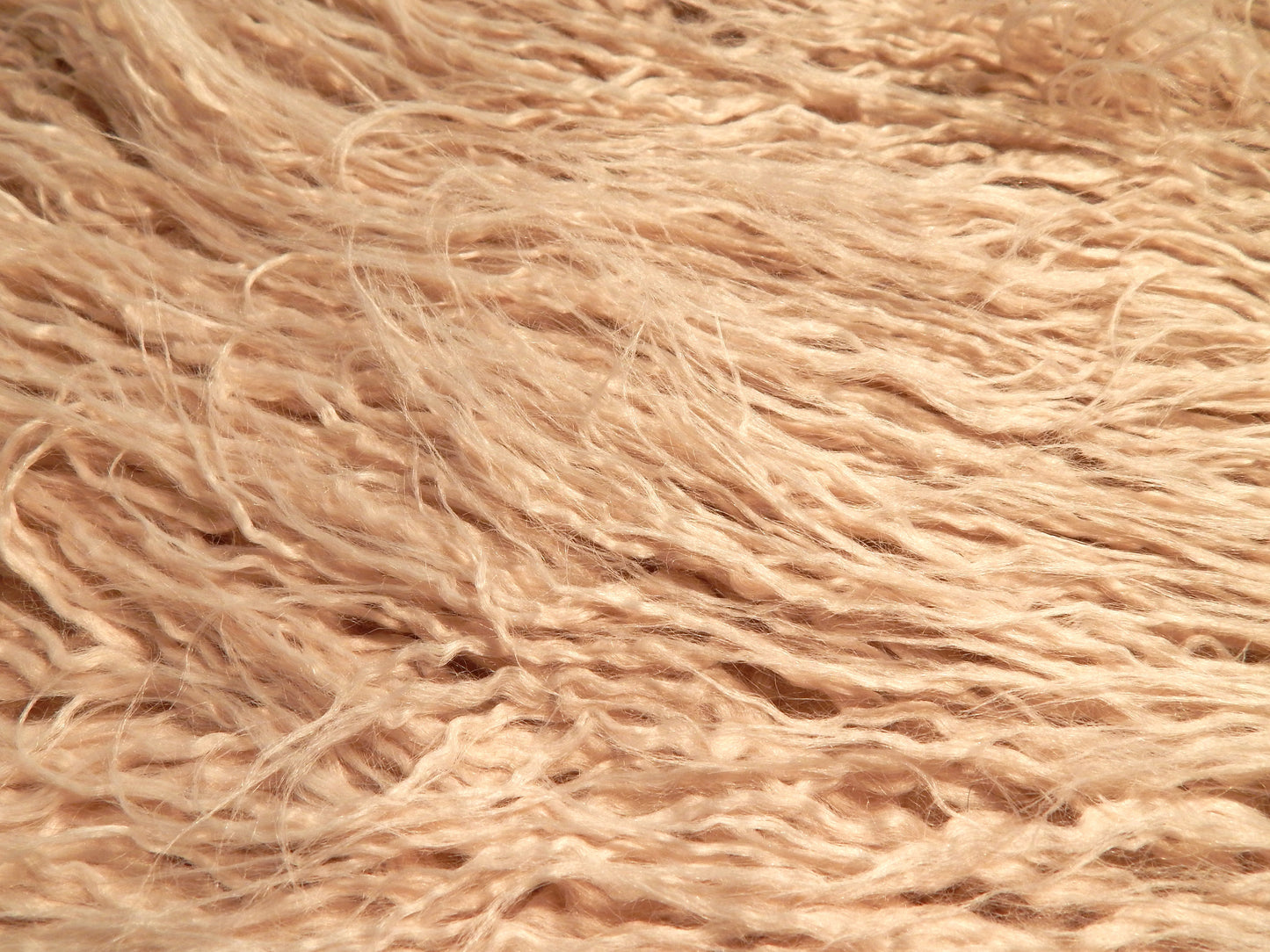 baby pink shaggy faux fur fabric