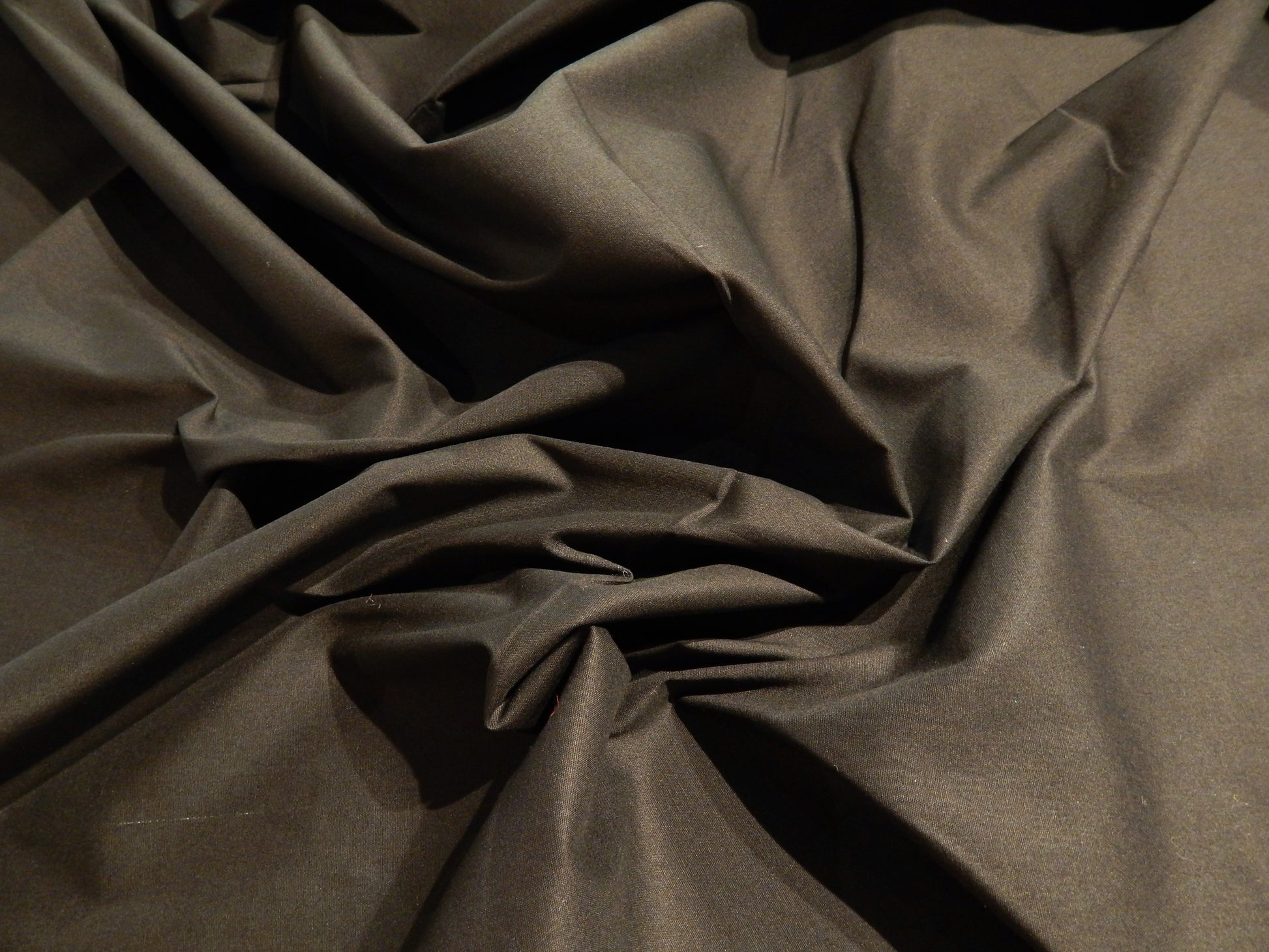 black stretch cotton fabric